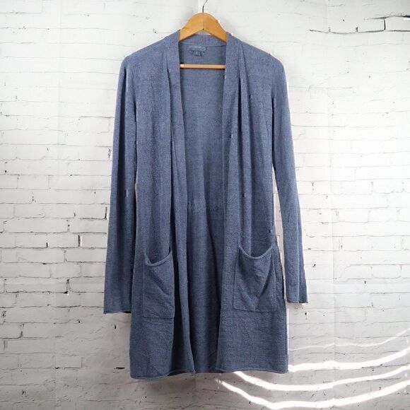 BAREFOOT DREAMS COZYCHIC ULTRA LITE PACIFIC BLUE OPEN CARDIGAN DUSTER SIZE XS - Picture 1 of 9